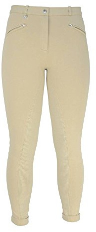 HyPERFORMANCE Womens/Ladies Raised Polka Dot Jodhpurs (24in) (Beige)