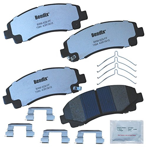 Bendix Fleet Metlok MKD1584FM Semi-Metallic Front Brake Pads for Acura TL 2014-2009, TLX 2020-2015, Honda Ridgeline 2014-2006