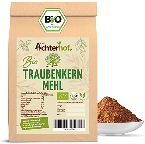 Traubenkernmehl Bio (1kg) Traubenkern-Pulver vom-Achterhof