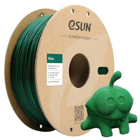 eSUN PLA+ Filament 1.75mm, 3D Drucker Filament PLA Plus, Maßgenauigkeit +/- 0.03mm, 1kg Spule (2.2 LBS) 3D Druck Filament für 3D Drucker, Kieferngrün