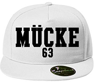 OwnDesigner Baseball Mücke 63 Cap - Unisex Mütze, Kappe für Herren und Damen, einfarbige Basecap, rundum geschlossen (410-Cap5P-90Weis)