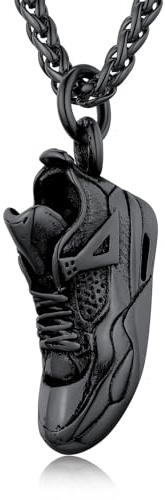 U7 Herren Kette Sport Schuh Form Anhänger Halskette Sneaker Sportschuh Edelstahl Hip Hop Punk Casual Modeschmuck für Männer Jungen