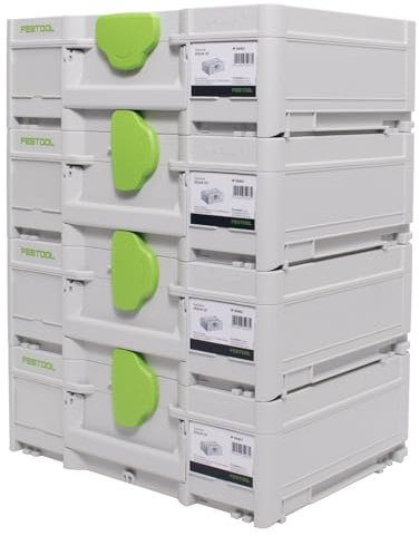Festool Systainer Lot de 4 valises à outils SYS3 M 137 (4 x 204841) 10,4 l 396 x 296 x 137 mm