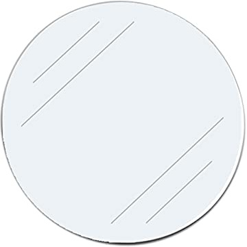 KLEBESHOP24 Klebeetiketten selbstklebend transparent, Ø 80 mm, 100 Stück | einseitige Klebepunkte, Verschlusspunkte