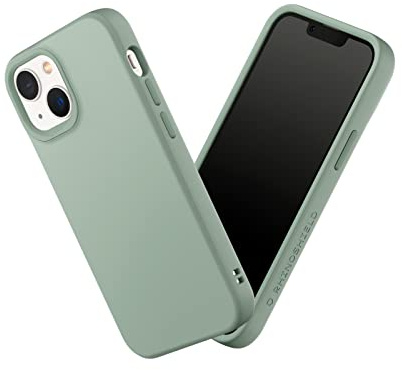 RhinoShield Case kompatibel mit [iPhone 13 Mini] | SolidSuit - Stoßdämpfende & schlanke Schutzhülle mit Premium Finish - 3.5 Meter Fallschutz - Austauschbare Kamera-Ringe - Salbeigrün
