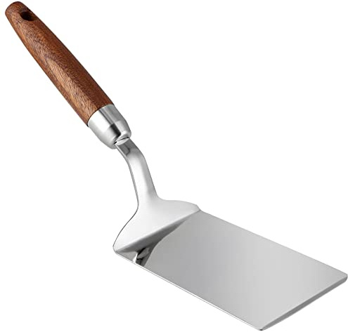 Sanbege Stainless Steel Spatula with Wooden Handle, Nonstick Pancake Turner, Fried Egg Flipper for Cooking, Frying, Grilling, Baking, BBQ