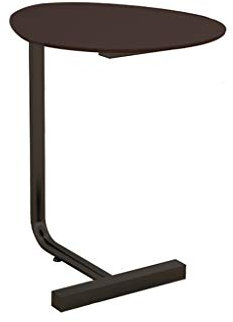 CHEMYO Home-Office-Möbel Holz-Beistelltisch, ovaler Couchtisch C-förmiger Büro-Schreibtisch, Heim-Sofa-Seiten-Wohnzimmer-Schlafzimmer-Nachttisch, 44,5 * 30 * 61 cm Säulentische (Farbe: #12, Größe: