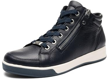 ARA Damen Sneaker Courtyard Taiga Taiga, schwarz | Schnürschuhe, Blau, Reißverschluss, seitlicher Reißverschluss, Komfort, Damen, Schuhe