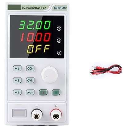 DELURA DC power supply Laboratory DC Power Supply Unit Adjustable 4 Digit Mini Lab Bench Power Supply Source Memory Function Voltage Regulator Multi protection (Color : SS-3010MP)