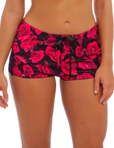 Fantasie Lucia French Knicker Night Short Stretch Lace Floral Printed Nightwear Noir