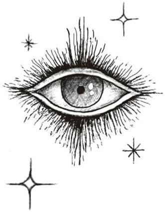 Tatouage Temporaire Faux Tatouage Décalcomanie 2 Morceaux D'Autocollants De Tatouage Oeil De Dieu Peints À La Main Au Poignet Et À La Cheville, Yeux Imperméables