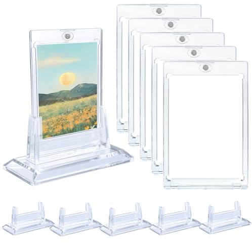 Sibosen 6-Set Magnetic Card Holder 35PT UV-Schutz für Fußballkarten, MTG und YUGIOH