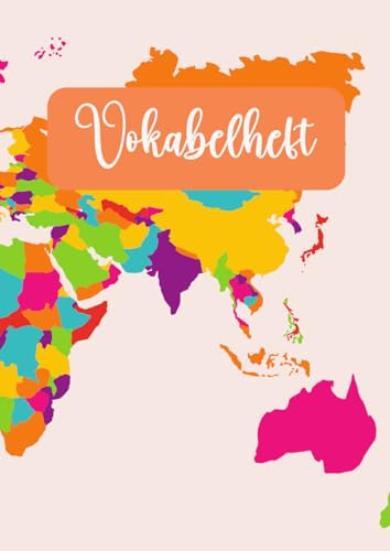 Vokabelheft: A4 3 Spalten Liniert 120 Seiten - Schulheft zum Vokabeln üben - Einfarbig Schlichtes Design Übungsheft, Zweispaltig