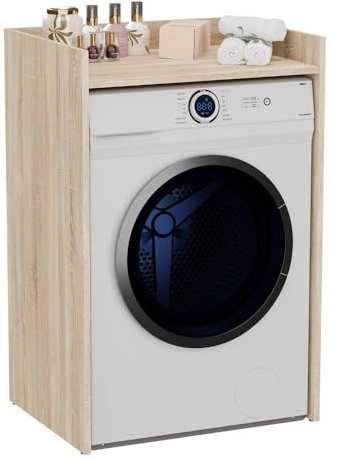 Ibonto Waschmaschinenumbauschrank Badezimmer-Waschmaschinenschrank -Platzsparender Überbauschrank (Sonoma-Eiche)