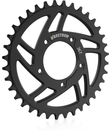 Varstrom Plateau BAFANG 36T/42T pour Moteur Central BBS02B/BBS01B, Roue de chaîne en Aluminium Noir pour Moteurs centraux BAFANG