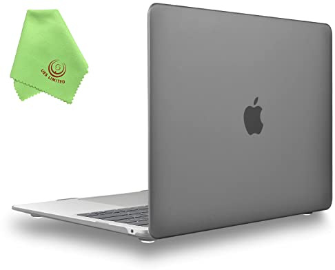 UESWILL Case for MacBook Air 13 inch M1 2018-2021, Gray | Model A2337 (M1) A2179 A1932 Matte Smooth Silky Touch Washable, Includes Hard Shell Case + Microfiber Cloth