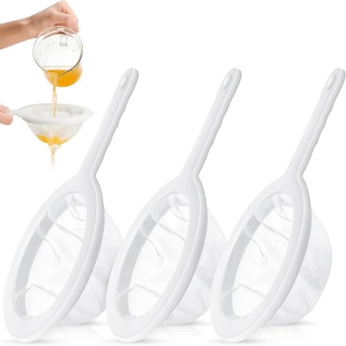 3 Piezas Colador, 100/200/400 Mallas colador de cocina, Tamiz de Filtro de Alimentos, Tamiz de Filtro de Malla Colador de Cocina Malla Ultrafina, para Filtrar Miel, Sopa, Almidón de Maíz, leche