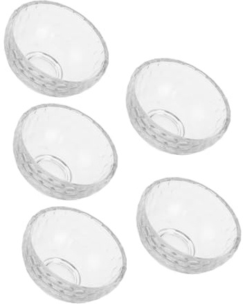 CONGARTENO 5pcs Thickened Glass Salad Bowls Japanese Rice Bowls Small Glass Mixing for Kitchen Serving