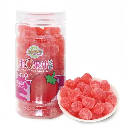 MKSDDF-180g Gommeux Aux Fruits Gommeux Aromatisé À La Fraise Bonbons Bonbons Raisin Gommeux Aigre-doux - Assortiment De Saveurs Bonbons Gélifiés (saveur de fraise)