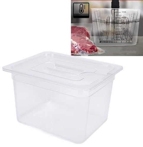 Récipient pour Mijoteuse 12 L avec Couvercle, Plastique, capacité Optimale 11 L, Température -40°C à 100°C, pour Grandes Familles, Réunions, Professionnels Culinaires, avec