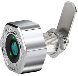 VEKELETE Fingerprint Cabinet Drawer Strongbox Mailbox Lock Built-in Chargeable Battery(Silver L20mm)