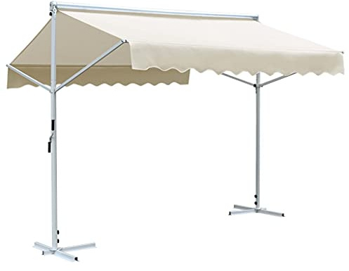 Massbinet Freistehende Markise 3x3 m Creme