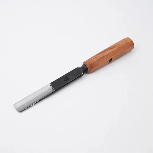LeTkingok Ciseaux à Bois Forgés à La Main en Acier Au Carbone, Outils de Sculpture Courbés/Plats pour La Sculpture, Le Façonnage Et Le Lissage Complexes Des Surfaces en Bois (Gouge courbée)