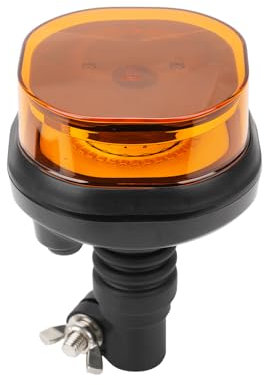 SUPAREE LED Warning Beacon Light LED Amber Flashing Lights 12/24v Flashing Beacon Light E-MARK with Switch 12 Flash Modes 18W IP67 for Tractor Recovery Vehicles Forklifts