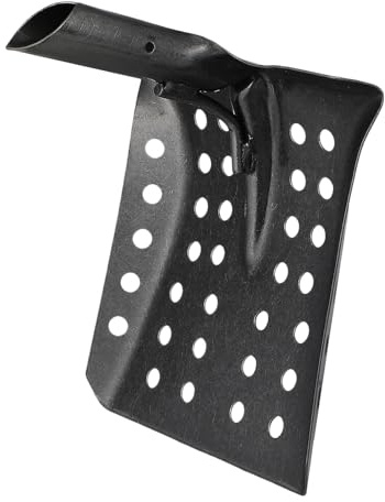 FUNOMOCYA Pala Metálica para Tamizado y Drenaje Resistente y Ergonómica para Limpieza De Pozos y Alcantarillado Herramienta Duradera para Eliminar Barro y Lodos