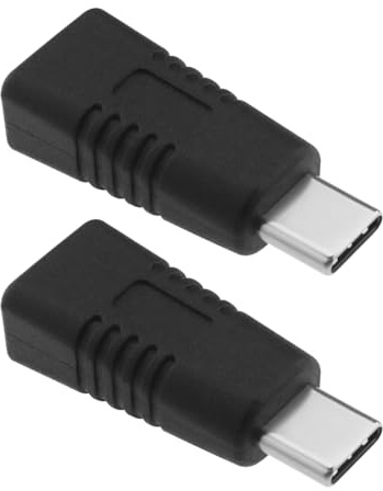 ACOLY Adaptador de 2 piezas tipo C macho a mini USB hembra, compatible con adaptador de carga, convertidor de enchufe de sincronización de datos para teléfono móvil y cámara digital.