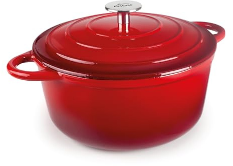 Lacor 71730 - Casserole en fonte émaillée, 2,5 litres, diamètre 20... | Fabriqué en acier inoxydable de qualité alimentaire; haute résistance à la corrosion et usure quotidienne