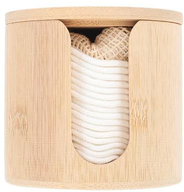Gogogmee Discos de Algodón Reutilizables para Desmaquillar Almohadillas Faciales de Fibra de Bambú Suaves y Ecológicas para Limpieza y Exfoliación Diaria del Rostro Paquete con Funda de