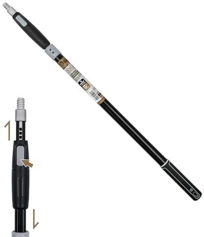 ROLLINGDOG Two-Way Telescopic Extension Pole for Paint Rollers, 94cm-183cm | Aluminum construction, Two-Way, Universal threaded tip, Locking telescopic design, Comfortable grip, For painting & cleaning