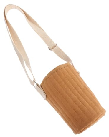Healifty Bolsa Térmica para Botella de Agua Infantil Funda Aislante Portabotellas Color Tierra Bolsa de Viaje Cruzada para Contenedor para Conservar Temperatura y Transportar Bebidas