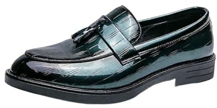 Premium Tofs For Män Affärs Och Formella Tillfällen, Slip-On-klänningsskor Med Vadderat Stöd Och Flexibel Sula(Green,39 EU)