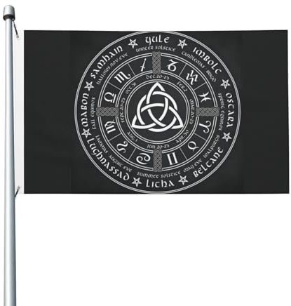 Wikinger, Nordische Mythologie, Runenheiden Banner Perfekte Gartenfahne Mit Tülle Gartenflagge Décor Für Balkon Innen Außen 90X152Cm