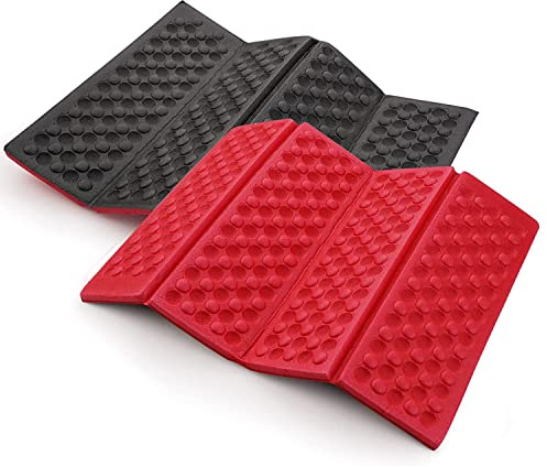 AceCamp® Faltbares Sitzkissen Rot 2er-Set – Thermokissen, 40 × 30 cm