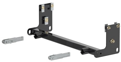 CURT 70110 Custom Tow Bar Base Plate Brackets for Dinghy Towing, Fits Select Jeep Wrangler JK, GLOSS BLACK POWDER COAT
