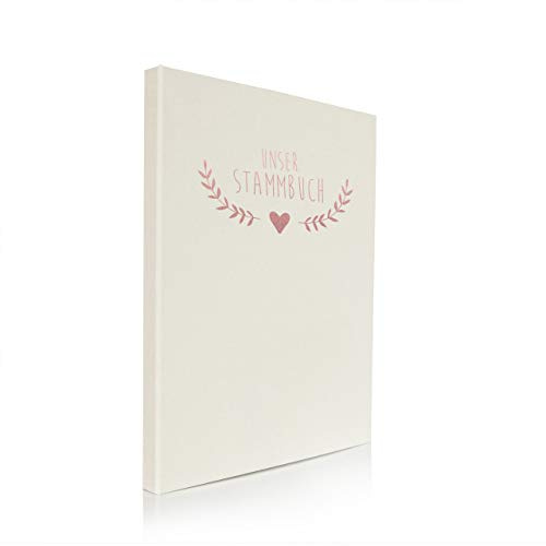 Hochzeitideal Stammbuch der Familie DIN A4 'Boho' Leinen (Creme)