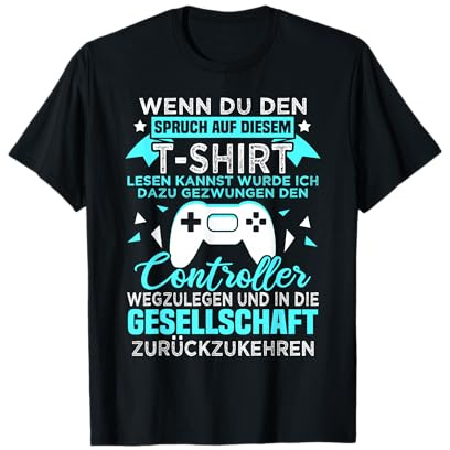 Gamer Zocker Games Pc - Lustiges Gaming Spruch T-Shirt