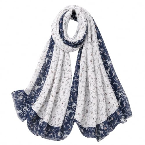 FAIRYGATE Scarf Gifts for Women Oversized Scarves for Women UK Fashion Stylish Floral Scarf Large Lightweight Wraps Ladies Scarfs and Shawls 7028