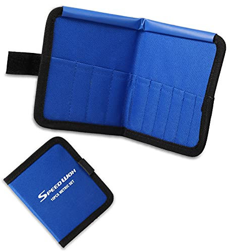 SPEEDWOX 20 Pockets Wrench Tool Storage Bag, Tool Pouch Organizer for Mini Wrenches, Metric and SAE, Portable Tool Organizer with Tote Design, Orange 1680D Oxford Fabric