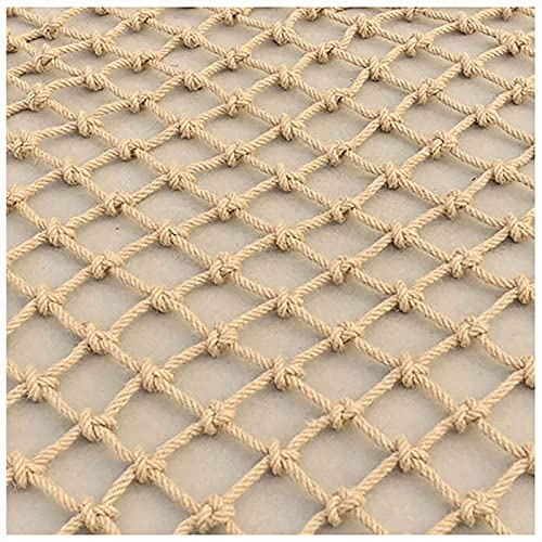Yimihua Klätternät för barn utomhus lastsäkerhet fallskydd nät vuxna fitness jute-nät jute-hampa nät 6 mm x 15 cm lastrep (storlek: 3 x 4 m)