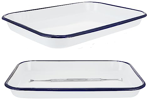 iplusmile Instrumententablett Medizinisches Instrument Tablett Dental Porzellan Rechteckiges Lab Schalen Instrument Labor Für Dental Medical Lab