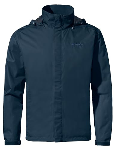 VAUDE Regnjacka herr Escape Light, vattentät utomhusjacka, andningsbar vindjacka med huva, klimatvänlig vandringsjacka