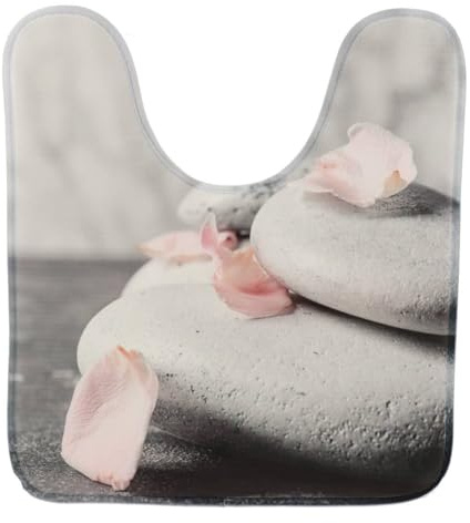 Tendance - Tapis Contour WC Microfibre Imprimé 45x50 cm - Lou - Salle de Bain - Tapis