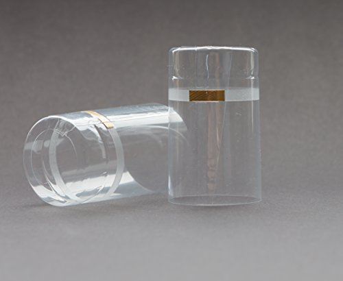 AE-GLAS : Capsules rétractables transparentes avec bande déchirable (⌀ = 32,5 mm/longueur = 55 mm) pour bouchons de bouteille (50 pièces)