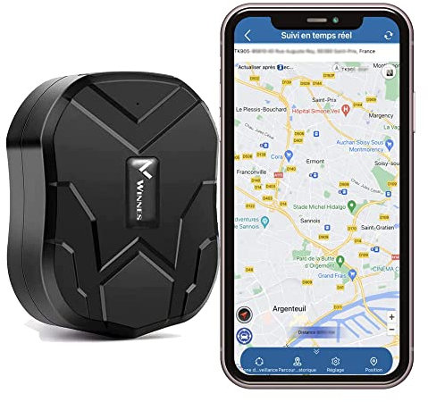 Winnes Traceur GPS Voiture avec Mic sans Abonnement 4G TK905B Suivi en Temps réel Antivol avec Batterie 10000mah Tracker Magnétique étanche Localisateur Suivi Véhicule Moto VTT Valise par SMS/APP/PC