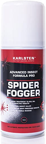 Karlsten Spider Killer Fogger Spray – Fast-Acting Spider Killer – One Shot Fogger for Indoor Spiders – Leaves Invisible Residue with 5 Weeks of Protection – 150ML