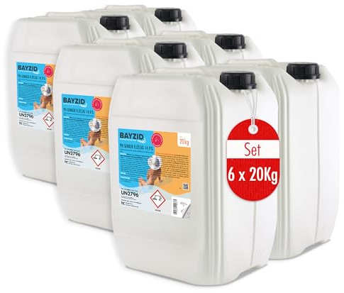 Bayzid 6 x 20kg pH Minus Senker 14,9% Flüssig Rapid Effect Liquid | pH Reduzierer für Schwimmbäder